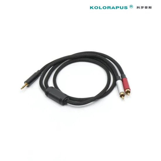 Kolorapus 3.5mm Aux to 2 RCA Cable Earphones Wired 2RCA Audio Cable